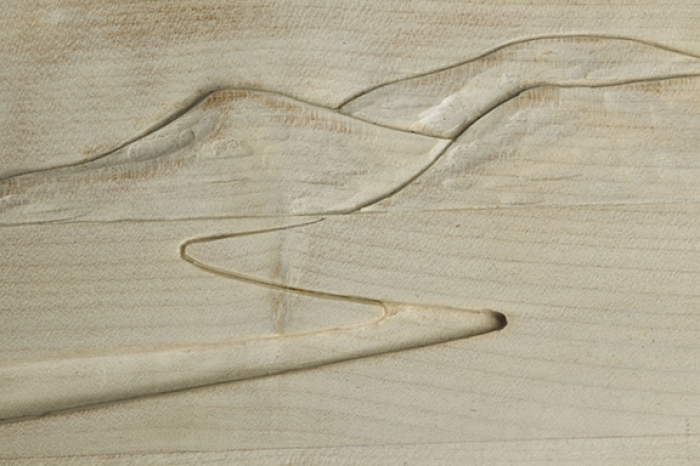 Detail: Desk relief carving