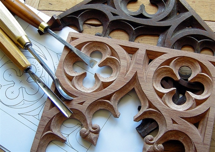 Gothic Tracery. Mahogany