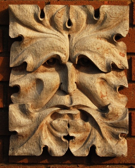 Green Man of Ewyas Oak H 15in