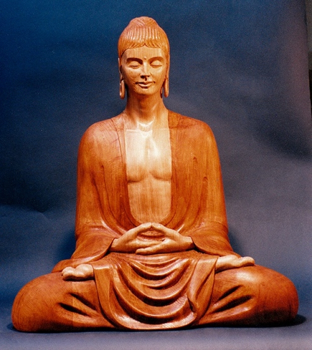 Buddha Rupa. Oak. H 30in