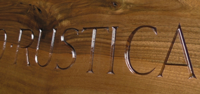 Swallow Table - lettering