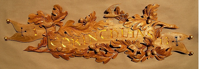 1. Corinthians. 13 Oak, gilded W 29in