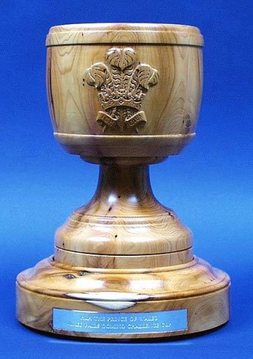 HRH The Prince of Wales,National Hedgelayers' Trophy. Yew. H 13in
