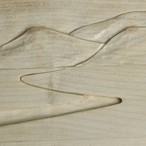 Detail: Desk relief carving