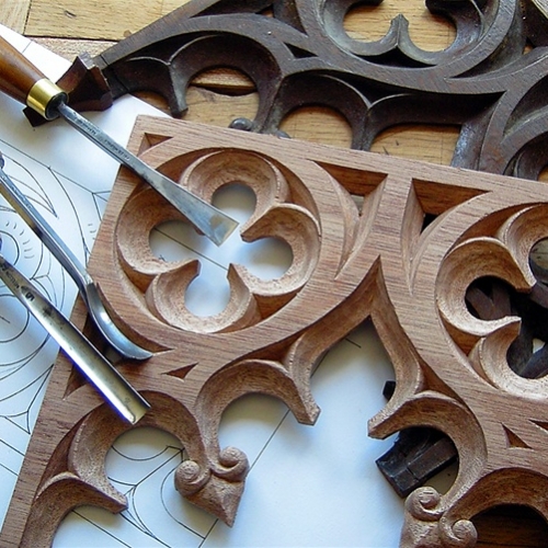 Gothic Tracery. Mahogany