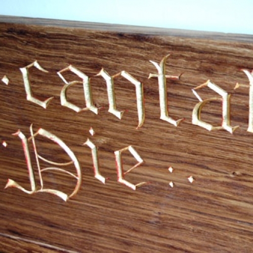 Gilded Gothic Lettering H 2in