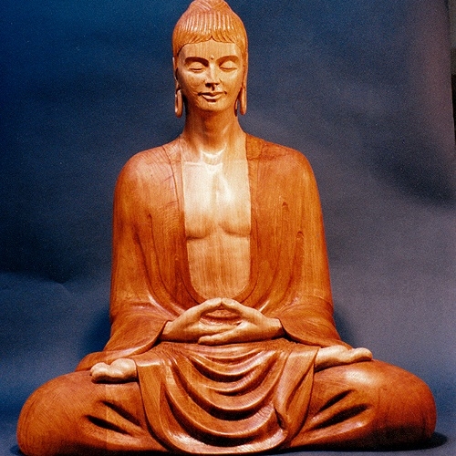 Buddha Rupa. Oak. H 30in