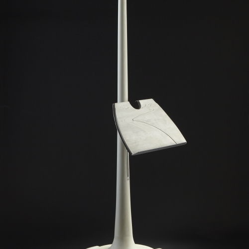 Lark Ascending Music Stand. Bleached Sycamore and Stainless Steel. Height 80in. (2m)