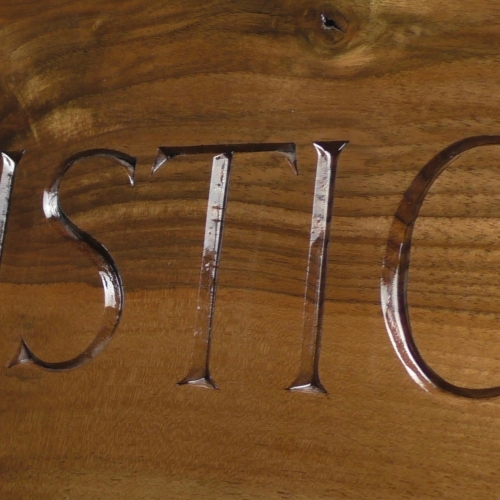 Swallow Table - lettering