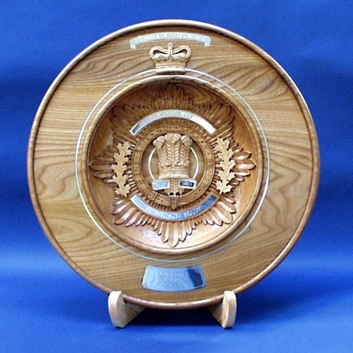 HRH The Prince of Wales, Royal Regiment of Canada Trophy. Elm & Lime. W 18in