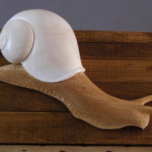 Snail. Limewood 60cm